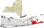 Suffolk County, NY, towns and villages Town of East Hampton highlighted